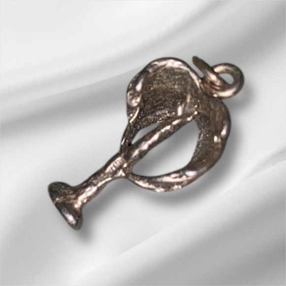 Palmetto/Palm Tree Charm or Pendant in Vintage Sterling Silver - Picture 3 of 5